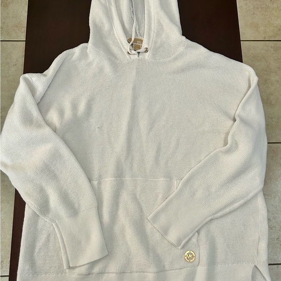 Michael Kors Sweaters - Michael Kors Cream Hooded Sweater